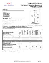 Datasheet FR202G manufacturer Shanghai Lunsure