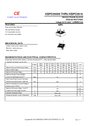 Datasheet KBPC35005 manufacturer Shanghai Lunsure