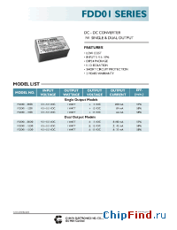 Datasheet FDD01-15S0 manufacturer Chinfa