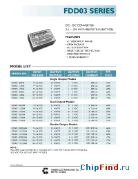 Datasheet FDD03-1515D5A manufacturer Chinfa