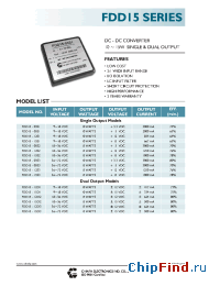 Datasheet FDD15-05S2 manufacturer Chinfa