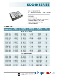 Datasheet KDD40-24D02 manufacturer Chinfa