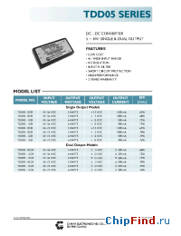 Datasheet TDD05-03S5 manufacturer Chinfa