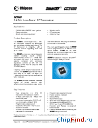 Datasheet CC2400 manufacturer Chipcon
