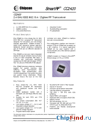 Datasheet CC2420 manufacturer Chipcon