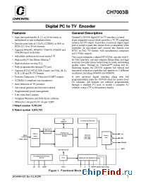 Datasheet CH7003B производства Chrontel