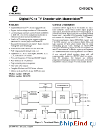 Datasheet CH7007A производства Chrontel