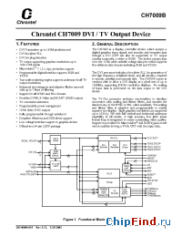 Datasheet CH7009B manufacturer Chrontel