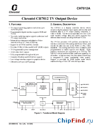 Datasheet CH7012A manufacturer Chrontel