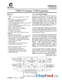 Datasheet CH7017A manufacturer Chrontel