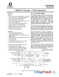 Datasheet CH7019A-T производства Chrontel