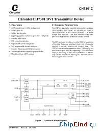 Datasheet CH7301C manufacturer Chrontel