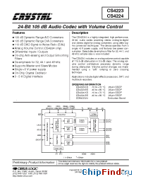Datasheet CDB4223 manufacturer Cirrus