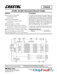Datasheet CDB4228 manufacturer Cirrus