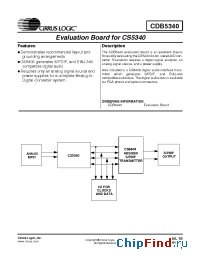Datasheet CDB5340 manufacturer Cirrus