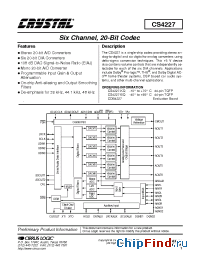 Datasheet CS4227 manufacturer Cirrus