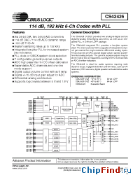 Datasheet CS42426-DQZ производства Cirrus