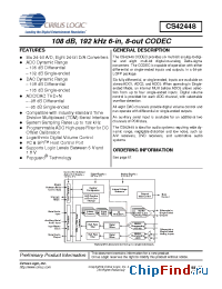 Datasheet CS42448-CQZR manufacturer Cirrus