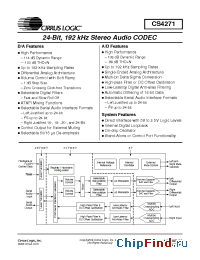 Datasheet CS4271-DZZR manufacturer Cirrus