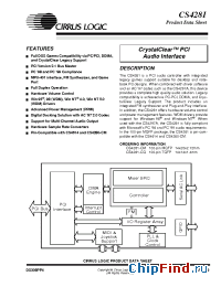 Datasheet CS4281 manufacturer Cirrus