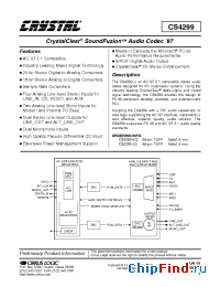 Datasheet CS4299-JQ manufacturer Cirrus