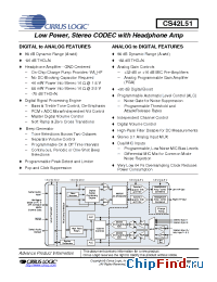 Datasheet CS42L51-DNZ manufacturer Cirrus