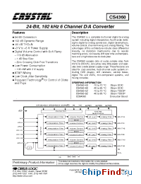 Datasheet CS4360-KZ manufacturer Cirrus