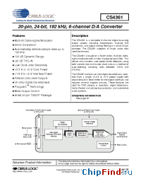 Datasheet CS4361-CZZ manufacturer Cirrus