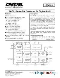 Datasheet CS4390-KP manufacturer Cirrus