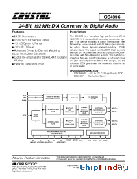 Datasheet CS4396-KS производства Cirrus
