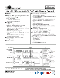 Datasheet CS4398-CZ manufacturer Cirrus