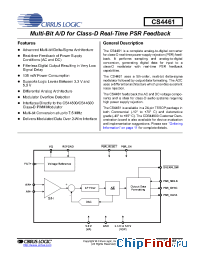 Datasheet CS4461-CZZ manufacturer Cirrus