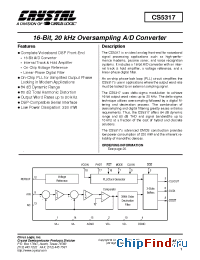 Datasheet CS5317-KP manufacturer Cirrus
