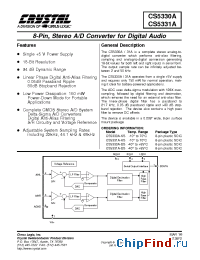 Datasheet CS5330A-BS manufacturer Cirrus