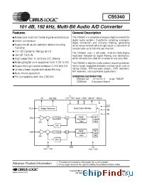 Datasheet CS5340-CZ manufacturer Cirrus