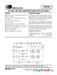 Datasheet CS5340-DZZ manufacturer Cirrus