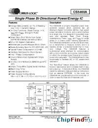 Datasheet CS5460A-BSZ manufacturer Cirrus