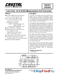 Datasheet CS5501-C manufacturer Cirrus