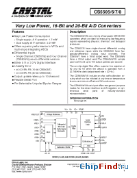 Datasheet CS5508S manufacturer Cirrus