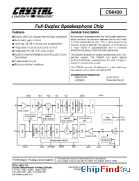 Datasheet CS6420-CS manufacturer Cirrus