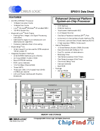 Datasheet EP9315 manufacturer Cirrus