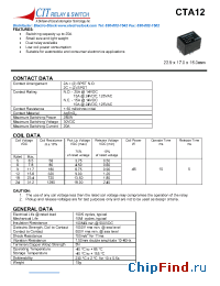 Datasheet CAT122CS24VDC.45 manufacturer CIT