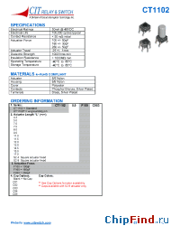 Datasheet CT1102P8.0F160C01 manufacturer CIT