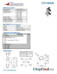 Datasheet CT1102VS13.15F130 manufacturer CIT