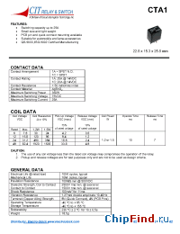 Datasheet CTA11ACP6R manufacturer CIT