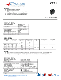 Datasheet CTA11ACQ12D manufacturer CIT