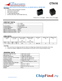 Datasheet CTA161HC12VDC.80 manufacturer CIT