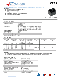 Datasheet CTA51AC12VDC1.6 manufacturer CIT