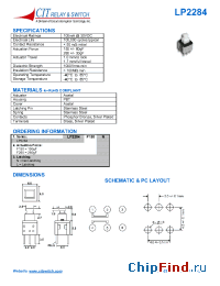 Datasheet LP2284F260L manufacturer CIT