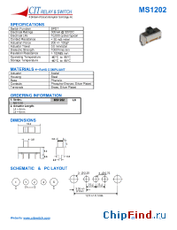 Datasheet MS1202L4 manufacturer CIT